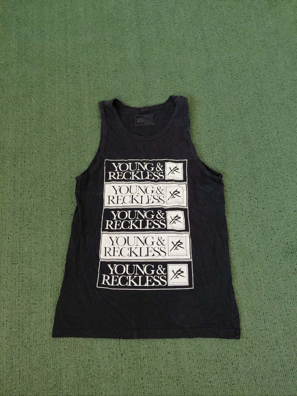 Young & Reckless Los Angeles Streetwear Black Tank Top Sz Medium